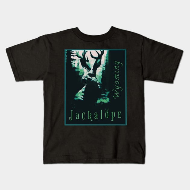 Jackalope design Kids T-Shirt by dystopiaz